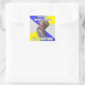 Troll God Kills Ronde Sticker (Tas)