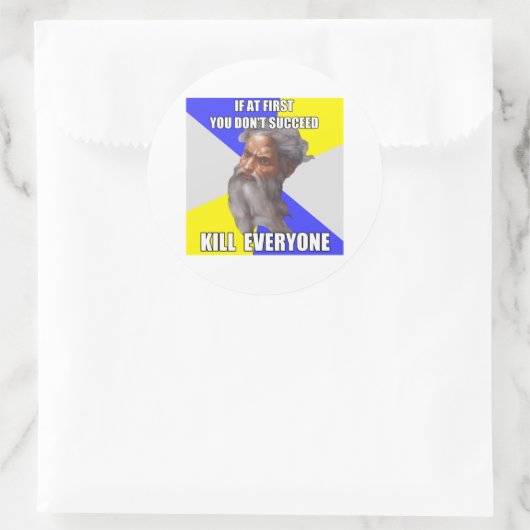 Troll God Kills Ronde Sticker (Tas)