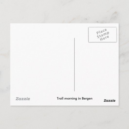 Troll Goedemorgen Briefkaart (Achterkant)