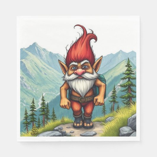 Troll Hiking in Norway, Napkins Servet (Voorkant)