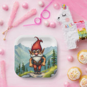 Troll Hiking in Norway, Paper Plates Papieren Bordje (Feest)
