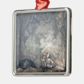 Troll Holding Child Metalen Ornament (Links)