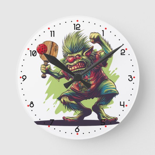 Troll in de Keuken Pickleball Ronde Klok (Voorkant)