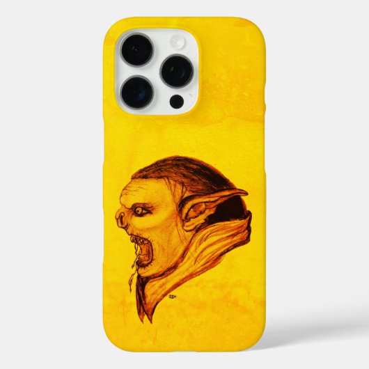 Troll in zwart en geel design Case-Mate iPhone case (Achterkant)