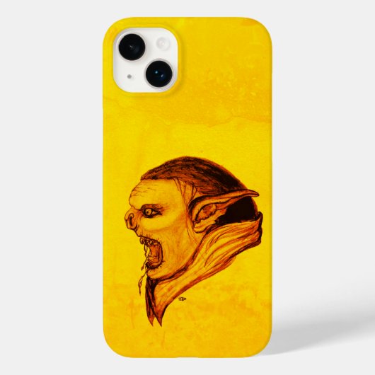 Troll in zwart en geel design Case-Mate iPhone case (Achterkant)