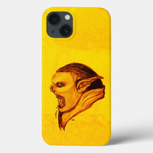 Troll in zwart en geel design Case-Mate iPhone case (Achterkant)
