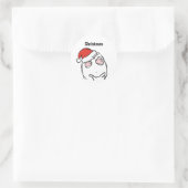 Troll Le Me Memes denken hoog EDITABLE Kerstmis Ronde Sticker (Tas)