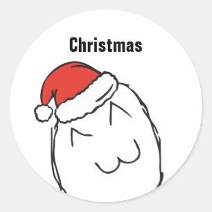 Troll Le Me Memes NAÏEFB bewerkbare kerst Ronde Sticker