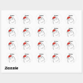 Troll Le Me Memes NAIVE EDITABLE kerstmis Ronde Sticker (Vel)