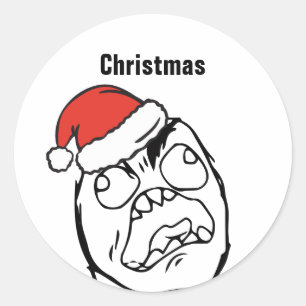 Troll Le Me Memes veranderbare Kerstmis Ronde Sticker