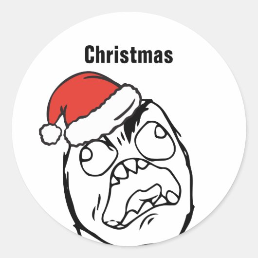 Troll Le Me Memes veranderbare Kerstmis Ronde Sticker (Voorkant)