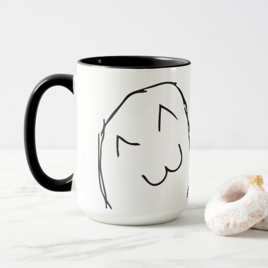 Troll LeMe Memes BLITHESOME GRAppig - BEWERKBAAR Mok (Met donut)