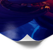 Troll met gloeiende glazen piramide en kolibries perfect poster (Hoek)