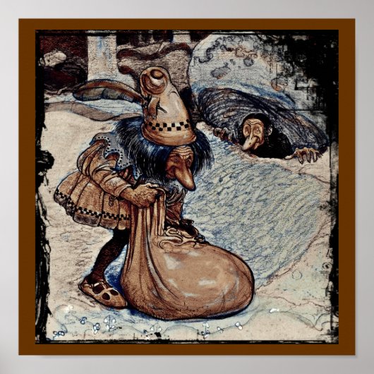 Troll met zijn hand in een tas poster (Voorkant)