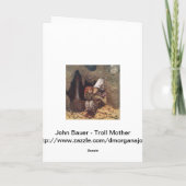 Troll Moeder en Kind van John Bauer Feestdagen Kaart (Achterkant)