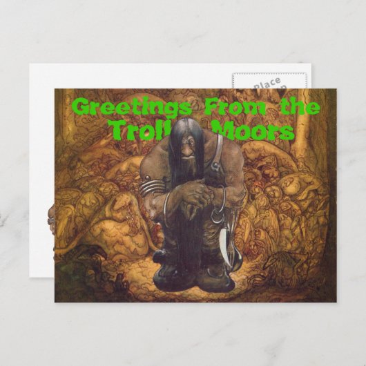 Troll Moors Greetings Briefkaart (Voorkant / Achterkant)