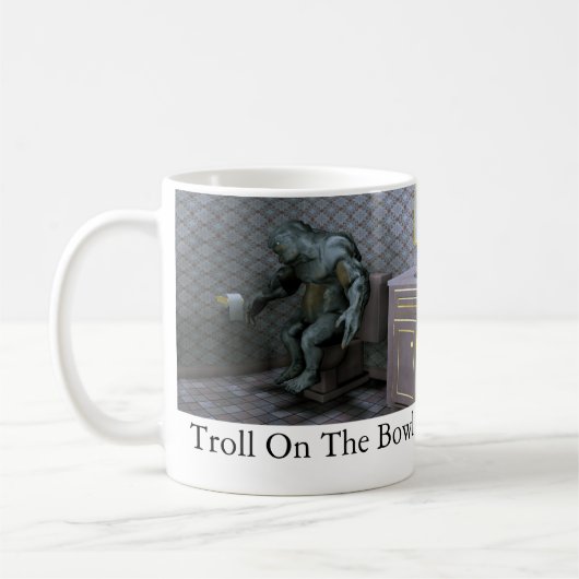 Troll op de Bowl Koffiemok (Links)