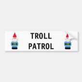 Troll Patrol Scandinavian Gnome Bumpersticker (Voorkant)