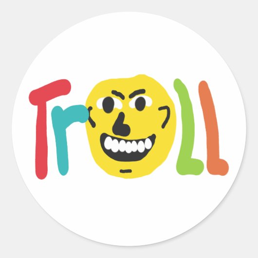 Troll Ronde Sticker (Voorkant)