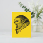 Troll schwarz gelb-ontwerp briefkaart (Staand voorkant)