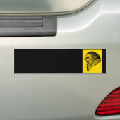 Troll schwarz gelb-ontwerp bumpersticker (Op auto)