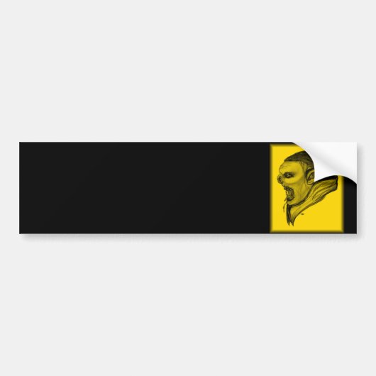 Troll schwarz gelb-ontwerp bumpersticker (Voorkant)