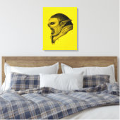 Troll schwarz gelb-ontwerp canvas afdruk (Insitu (Slaapkamer))