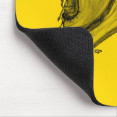 Troll schwarz gelb-ontwerp muismat (Hoek)