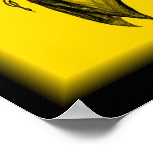 Troll schwarz gelb-ontwerp poster (Hoek)