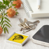 Troll schwarz gelb-ontwerp sleutelhanger (Zijkant)