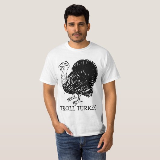 Troll Turkey Funny Thanksgiving Shirt (Voorkant volledig)