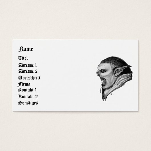 Troll Visitekaartjes (Voorkant)