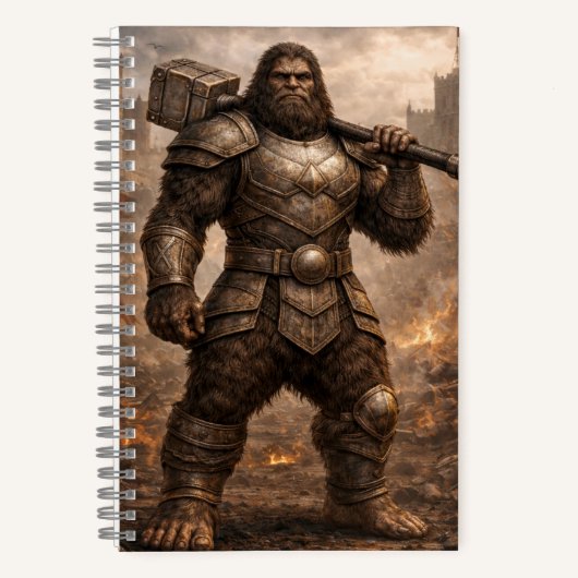 Troll Warrior Notebook – Fantasy Art Journal Notitieboek (Voorkant)