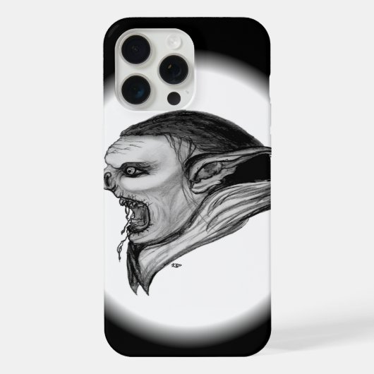 Troll Zwart en Wit Design iPhone Hoesje (Achterkant)