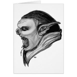 Troll zwart-wit ontwerp