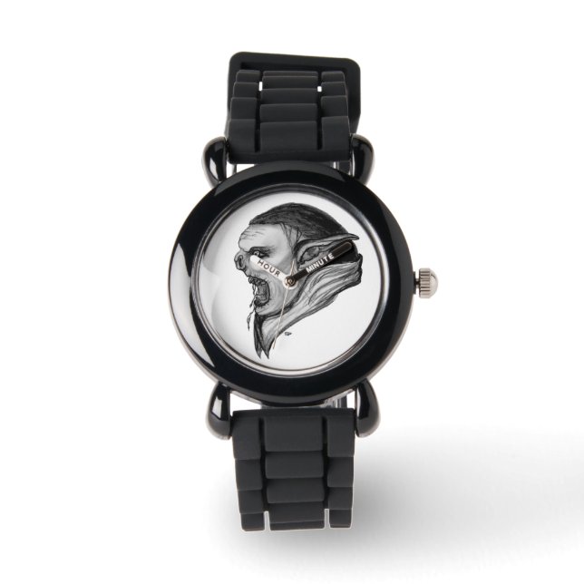 Troll - zwart-wit ontwerp horloge (Voorkant)