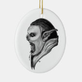 Troll zwart-wit ontwerp keramisch ornament (Rechts)