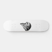 Troll zwart-wit ontwerp persoonlijk skateboard (Horizontaal)