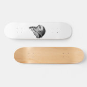 Troll zwart-wit ontwerp persoonlijk skateboard (Horizontaal)