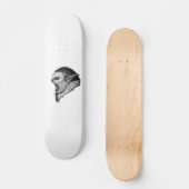 Troll zwart-wit ontwerp persoonlijk skateboard (Voorkant)