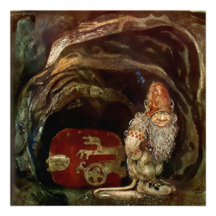 “Trolldeur” door John Bauer Foto Afdruk