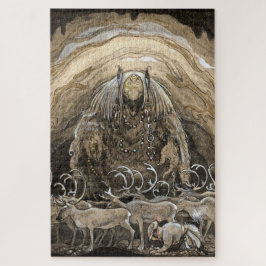 “Trollen en Kariboes” Aquarel van John Bauer Legpuzzel