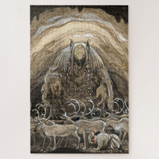 “Trollen en Kariboes” Aquarel van John Bauer Legpuzzel