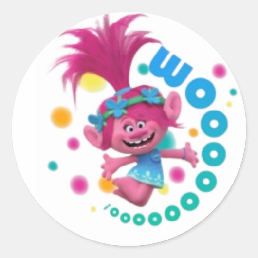 trollen, ronde sticker (Voorkant)