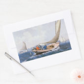 Trollen voor Blue Fsh voor de kust van Maine Rechthoekige Sticker (Envelop)