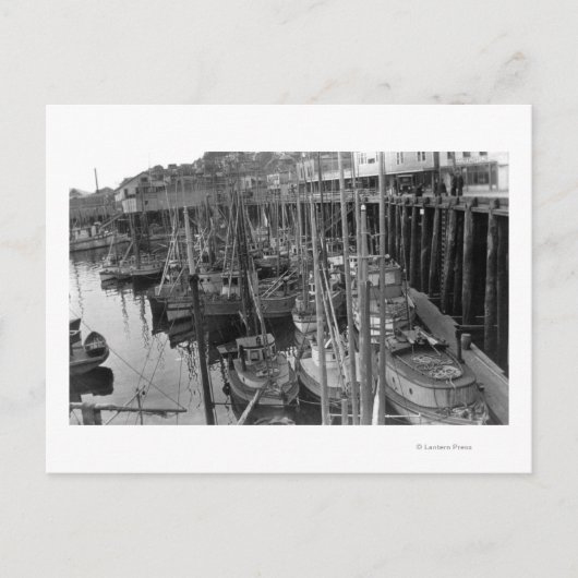 Trollende vloot op Ketchikan, foto van Alaska Briefkaart (Voorkant)