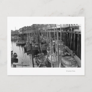 Trollende vloot op Ketchikan, foto van Alaska Briefkaart