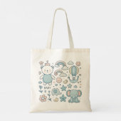Trollentas voor babyfeest tote bag (Achterkant)