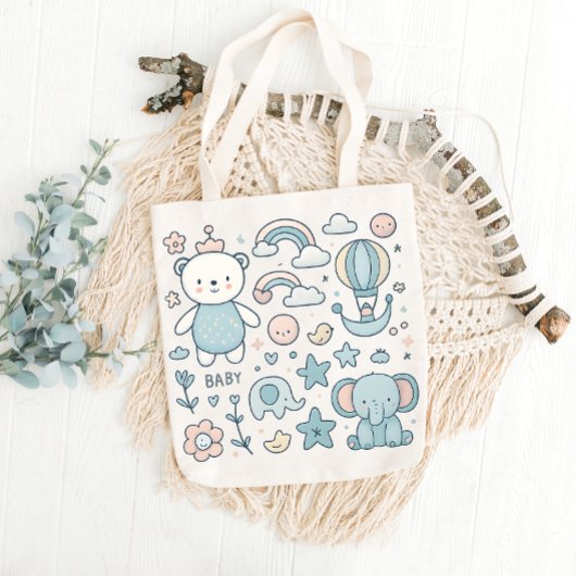 Trollentas voor babyfeest tote bag