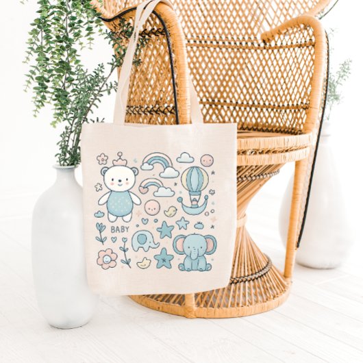 Trollentas voor babyfeest tote bag